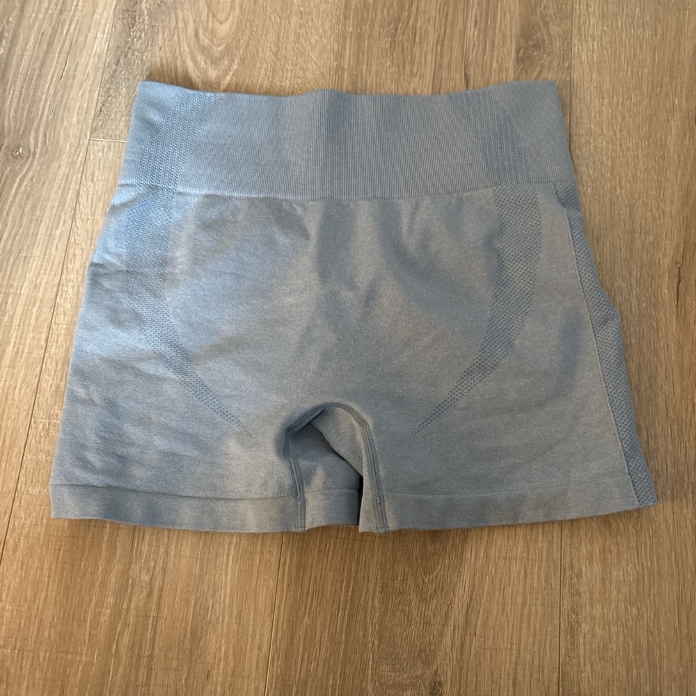 Blue High-Waisted Shorts